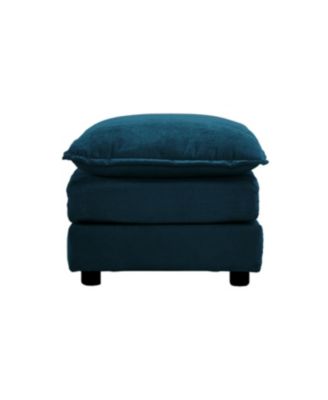 Streamdale Blue Chenille Fabric Ottoman Footrest for 2, 3, and 4 Seater Sofas