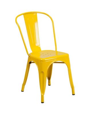 Commercial Grade 4 Pack Metal Indoor-Outdoor Stackable Chair