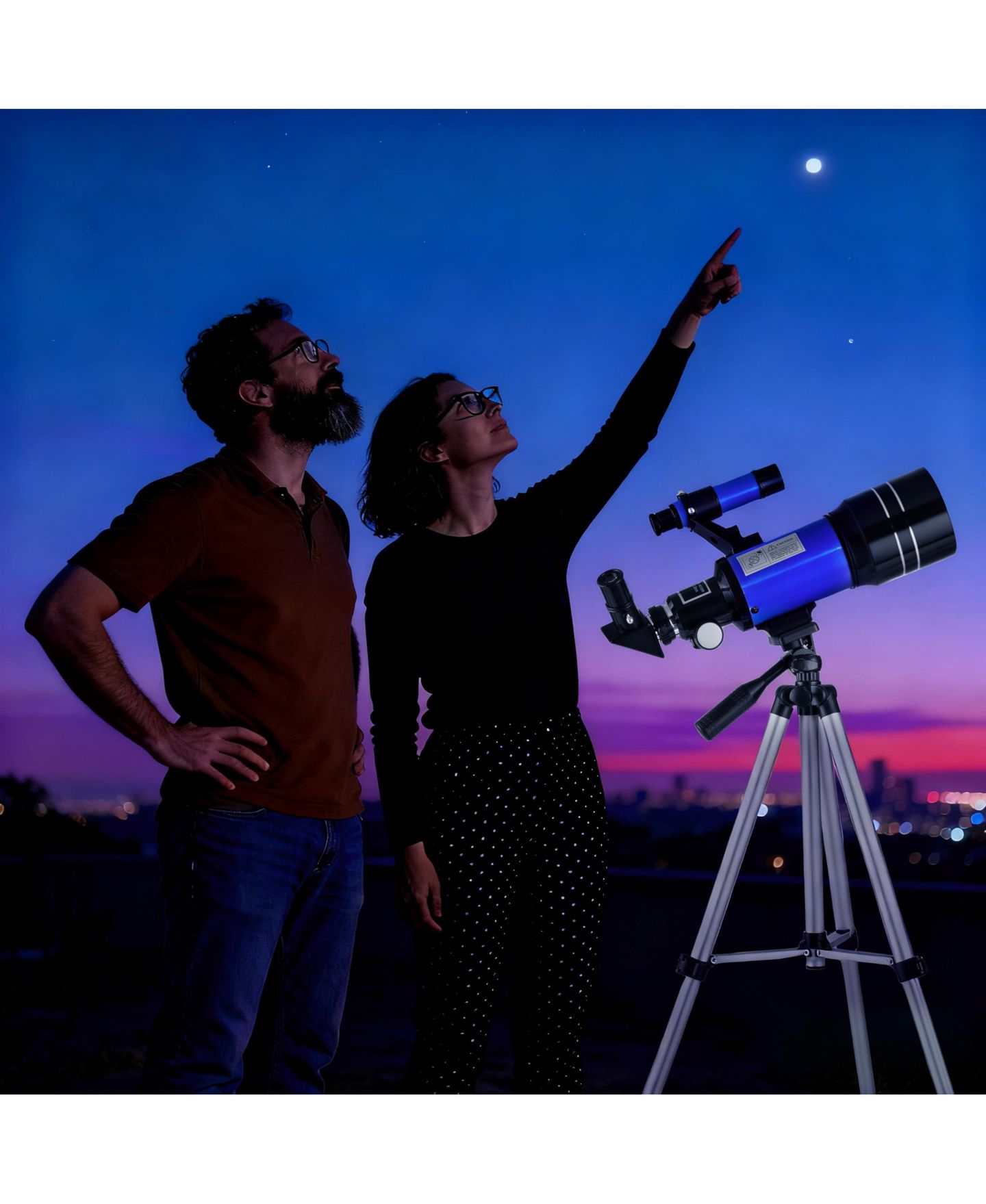 Детские игрушки SUGIFT 70mm Aperture 300mm Refractor Telescope 15X–150X Magnification, 10-Piece Telescope Kit, Ages 8+ — фото 5