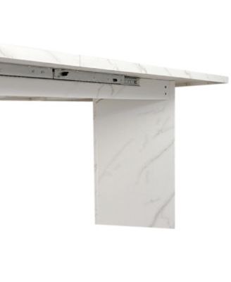 Streamdale Extendable Faux Marble Dining Table (Seats 6-10