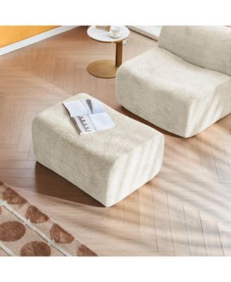 Single Foam Compression Sofa Chair with Footrest