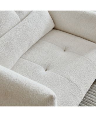 Streamdale Modern Tufted Accent Chair with Velvet Upholstery and Lumbar Pillow