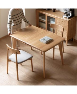 Solid Oak Round Dining Table (Extending, Seats 6-8