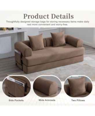 Streamdale Foldable & Compressible Sofa with Metal Frame for Small Spaces