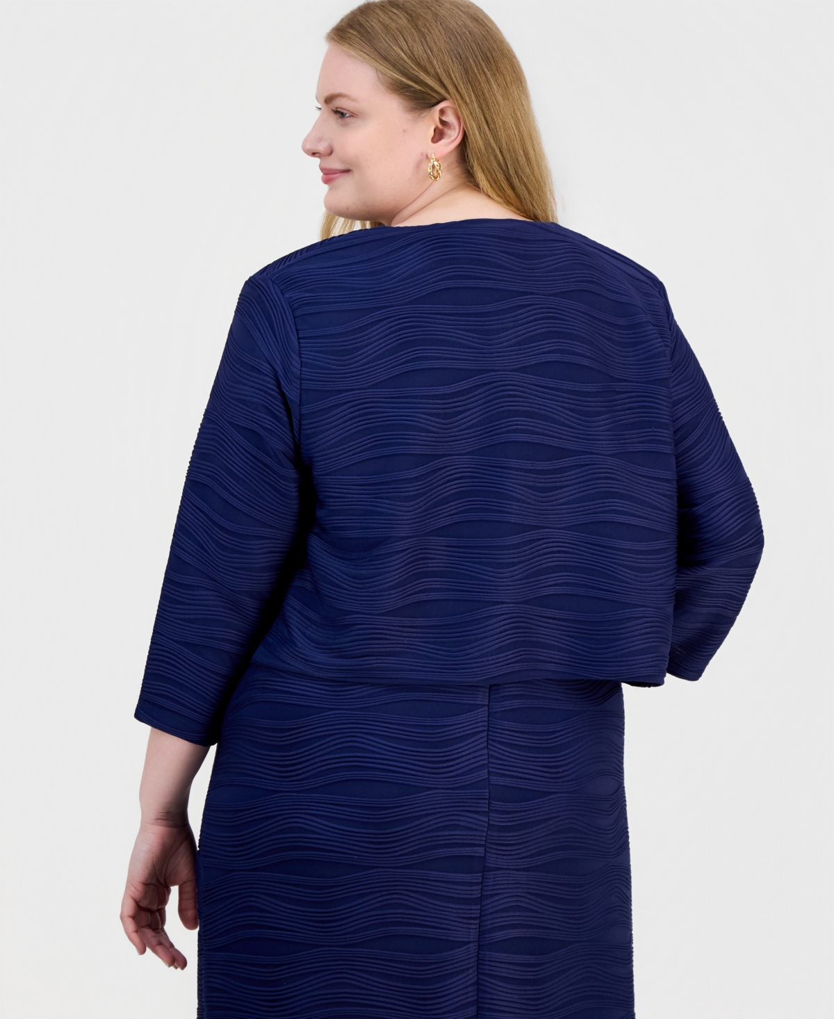 Kasper Plus Wave Rib Shrug