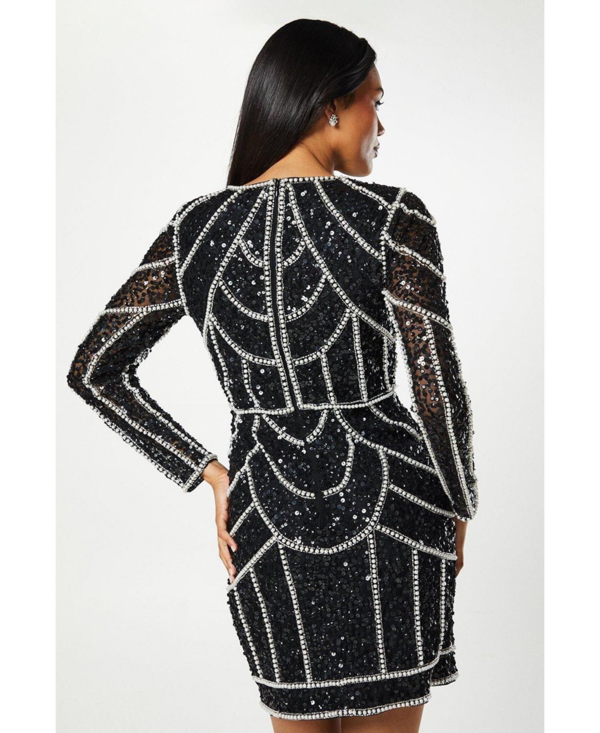 Coast Women's Long Sleeve Sequin Mini Dress