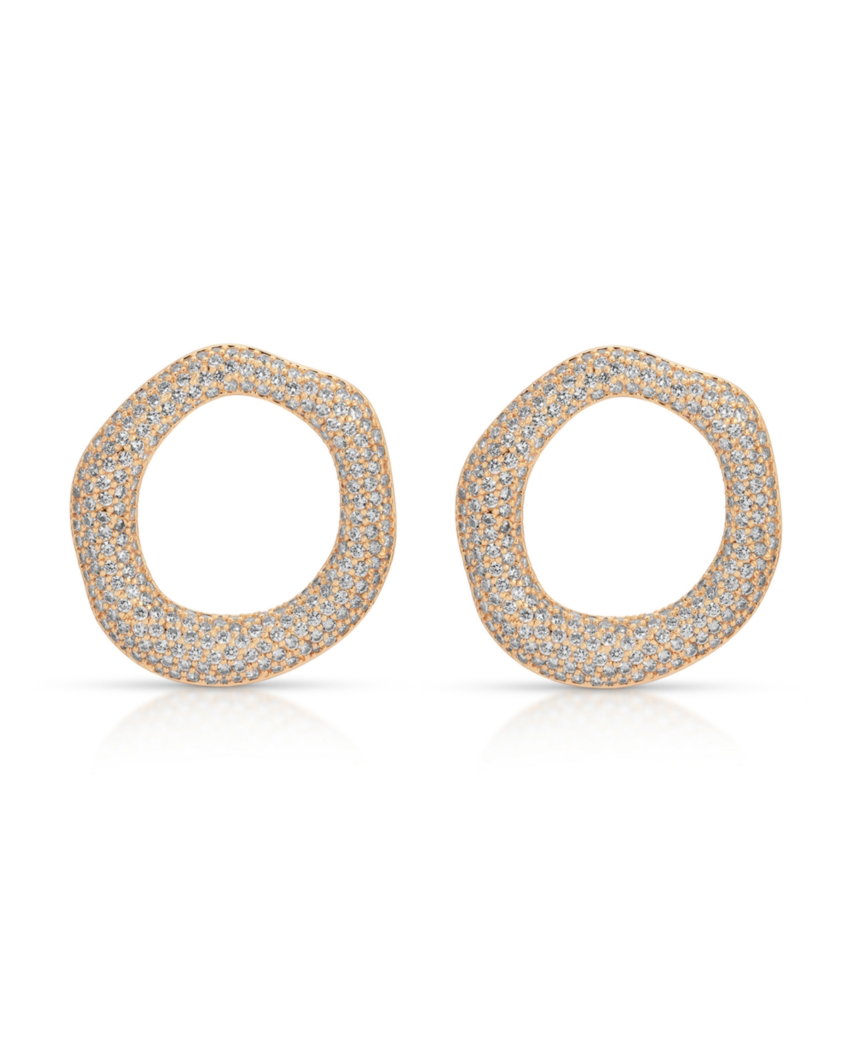 Ettika Open Circle Pave Earrings