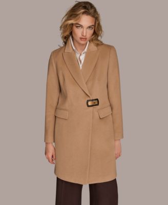 Women's Buttoned Notch Collared Coat