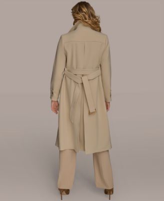 Women's Belted Notched-Collar Trench Coat