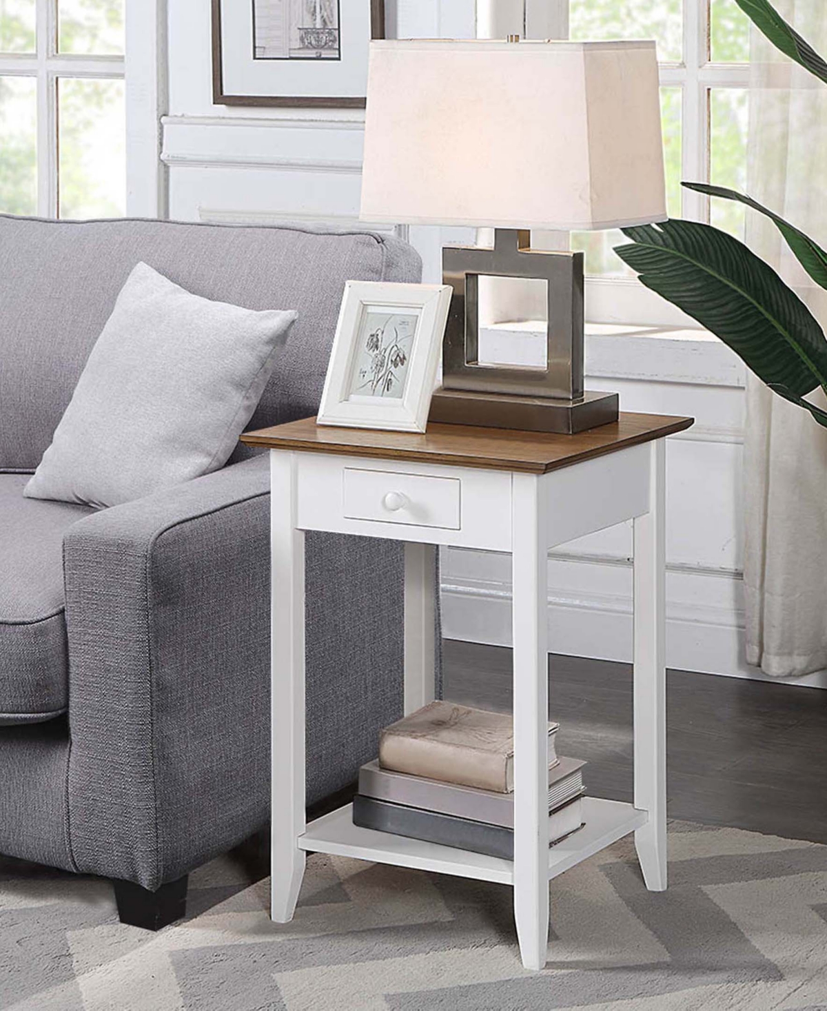 Convenience Concepts 18" Wood Heritage 1 Drawer End Table