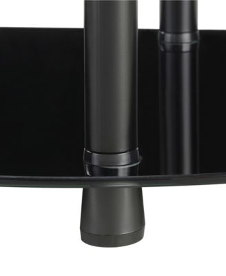 12" Glass Half-Circle Entryway Hall Table