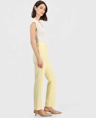 Women's Flat-Front Straight-Leg Pants