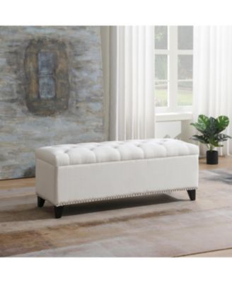 47.5" Storage Ottoman Bench - Beige
