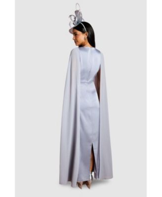 Women's Sleeveless Cape Maxi Dress
