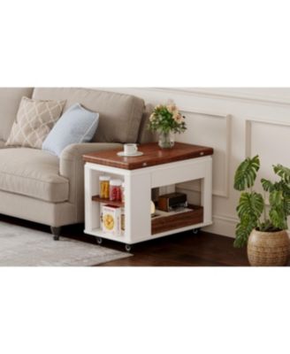 Modern Multi-Function Coffee Side Table with Foldable