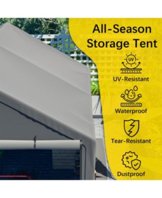 10x10ft Outdoor Storage Shed - All-Weather Garden Shelter for Tools and Bikes