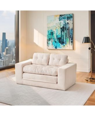 Loveseat Sofa Bed with Memory Foam and Steel Frame - Compact Couch.