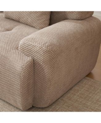 73" Modern Modular Sectional Loveseat, 2 Seater Tufted Cloud Convertible Couch with 2 Pillows
