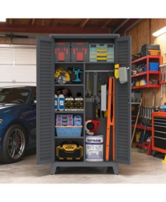  73&amp;#x22; Tall Metal Tool Storage Cabinet with Ample Storage for Garage, Warehouse, Garden, Office, Bath