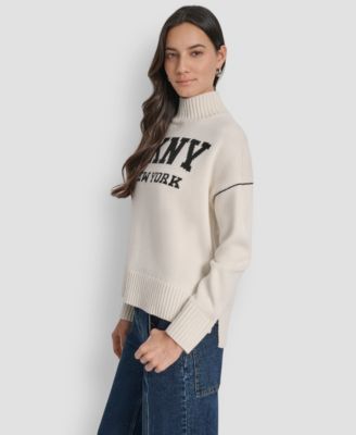 Women's Intarsia Logo Turtleneck Sweater