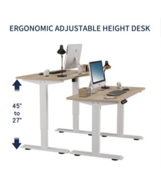 Electric Standing Desk 55" Height Adjustable Computer Table