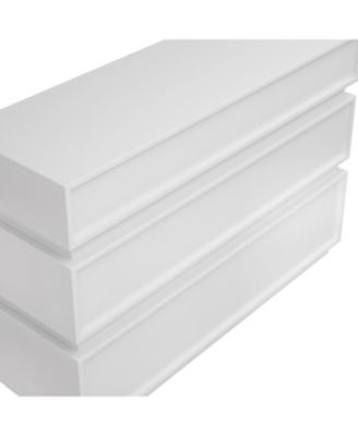  6 Drawer White Dresser, Modern Wide Storage Chest