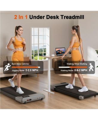 15.3539.37 inches Run Belt Treadmills 2.5HP 2 in 1 LED Display 0.6-5MPH 350 LBS Weight Capacity