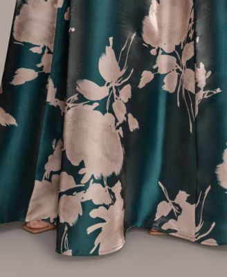 Women's Strapless Floral-Print Gown