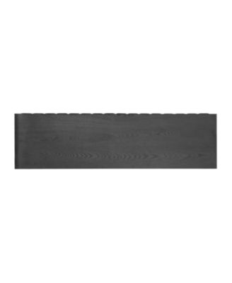 Modern 4-Door Storage Cabinet with Geometric Doors & Metal Trim