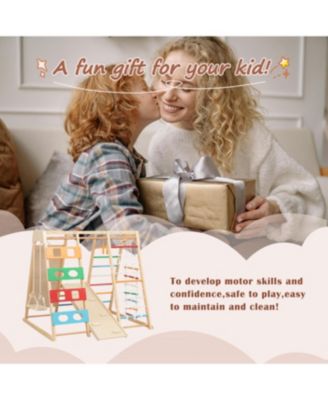  2-in-1 Slide & Climb Set: 9-in-1 Outdoor Playset for Motor Skills & Fun