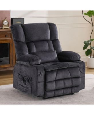 Dual Motor Power Lift Recliner Chair with Heat and Cup Holders