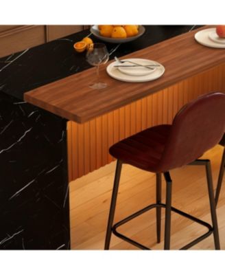 Marble Kitchen Island with LED Lighting & Grille Details