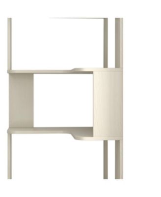 6 Tier L-Shaped Corner Bookshelf for Living Room/Bedroom, White