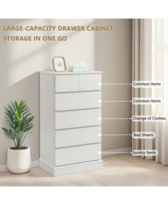 6-Drawer Dresser for Bedroom, Modern Chest of Drawers