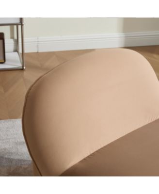 Swivel Chair, Velvet Upholstery, Pumpkin-Shaped, 360-Degree Base
