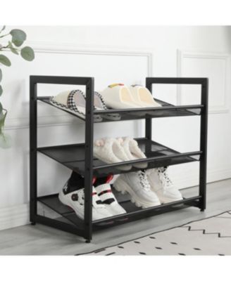 3-Tier Adjustable Shoe Rack Organizer for Entryway