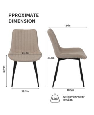 Dining Chair Set, 4 Modern Chairs, Soft-Seated with Padded Backrests