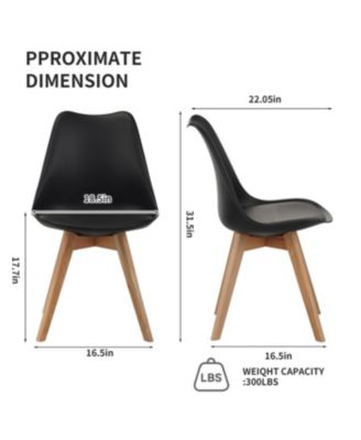 Set of 4 Dining Chairs, Medieval Modern Style