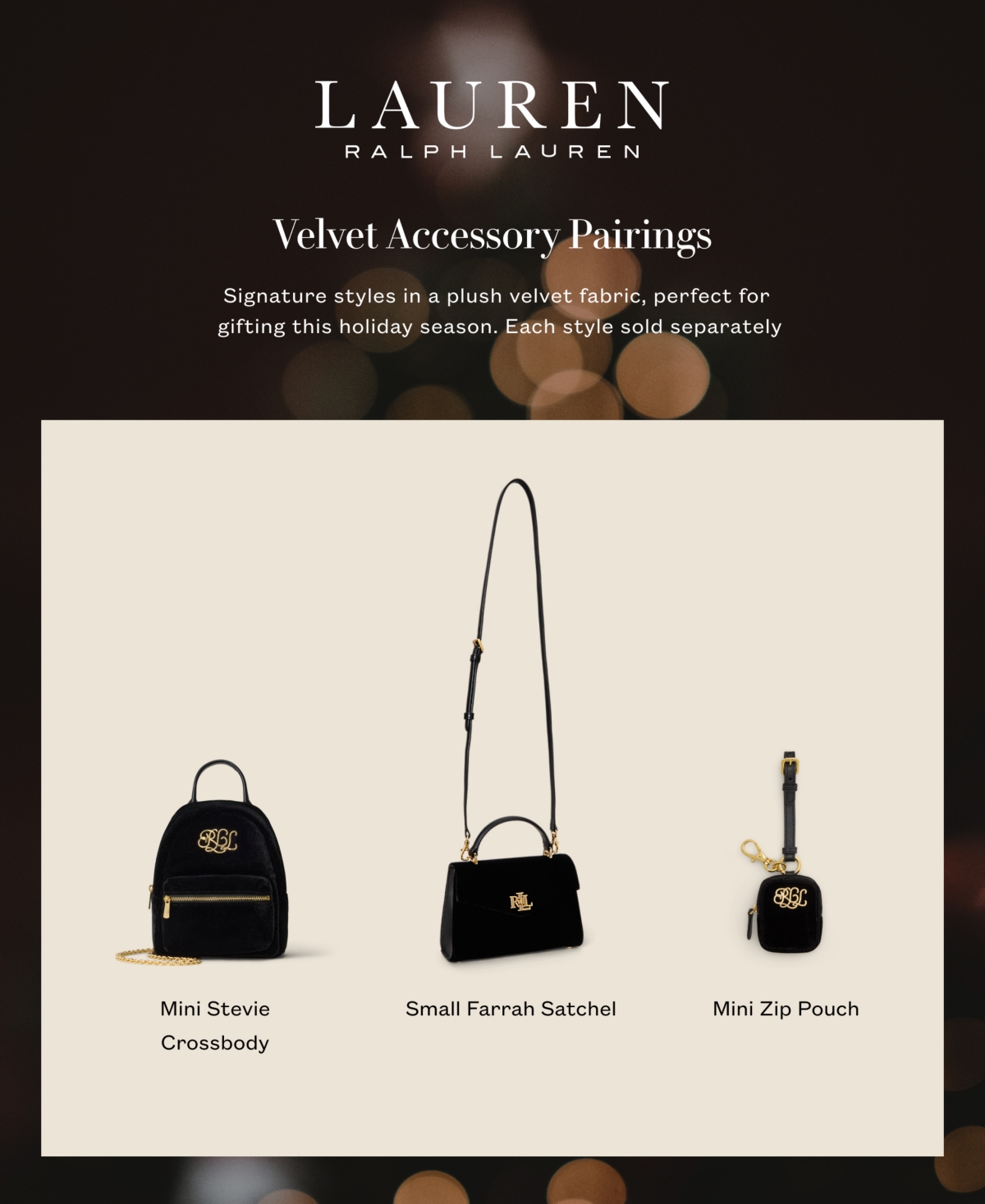 Lauren Ralph Boxed Printed Mini Zip Pouch