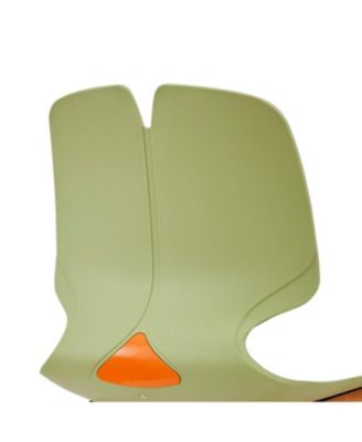 Streamdale Modern Stacked Office Chairs Set of 4 (Green/Grey) - Polypropylene, 180KG Cap