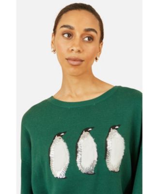 Women's Festive Penguin Knitted Sweater