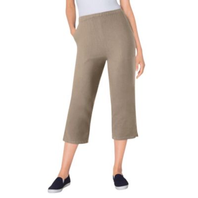 Women's Within Fineline Stretch Denim Pull-On Capri Jeans