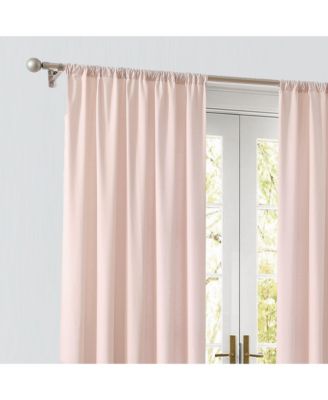 Cannon Percale 200 Thread Count Solid 100% Cotton Drape Pair 2 Piece Window Curtain