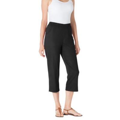 Women's Within Fineline Stretch Denim Pull-On Capri Jeans