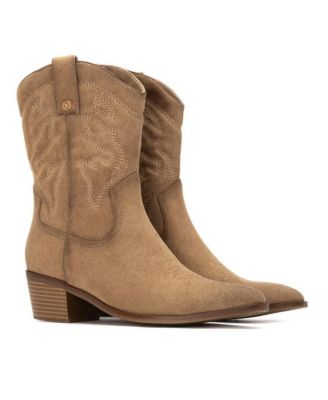 Women's Suede Italian Western Booties