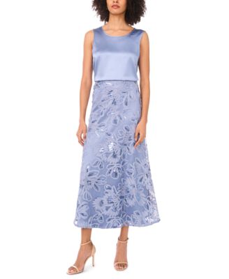Women's Soutache Pull-On Midi Skirt