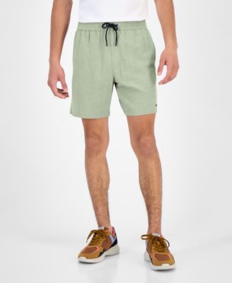 Men's Solid Drawstring Swim Trunks
