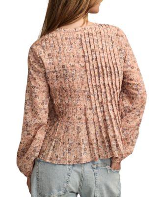 Women's Pintuck Long-Sleeve Top