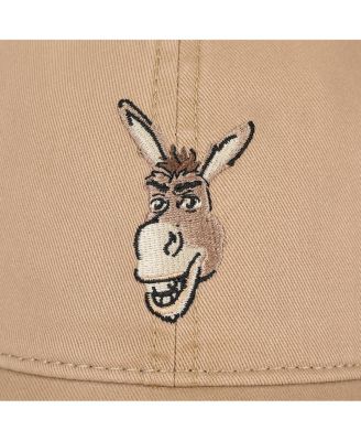 Men's Embroidered Donkey Face Tan Unstructured Baseball Cap