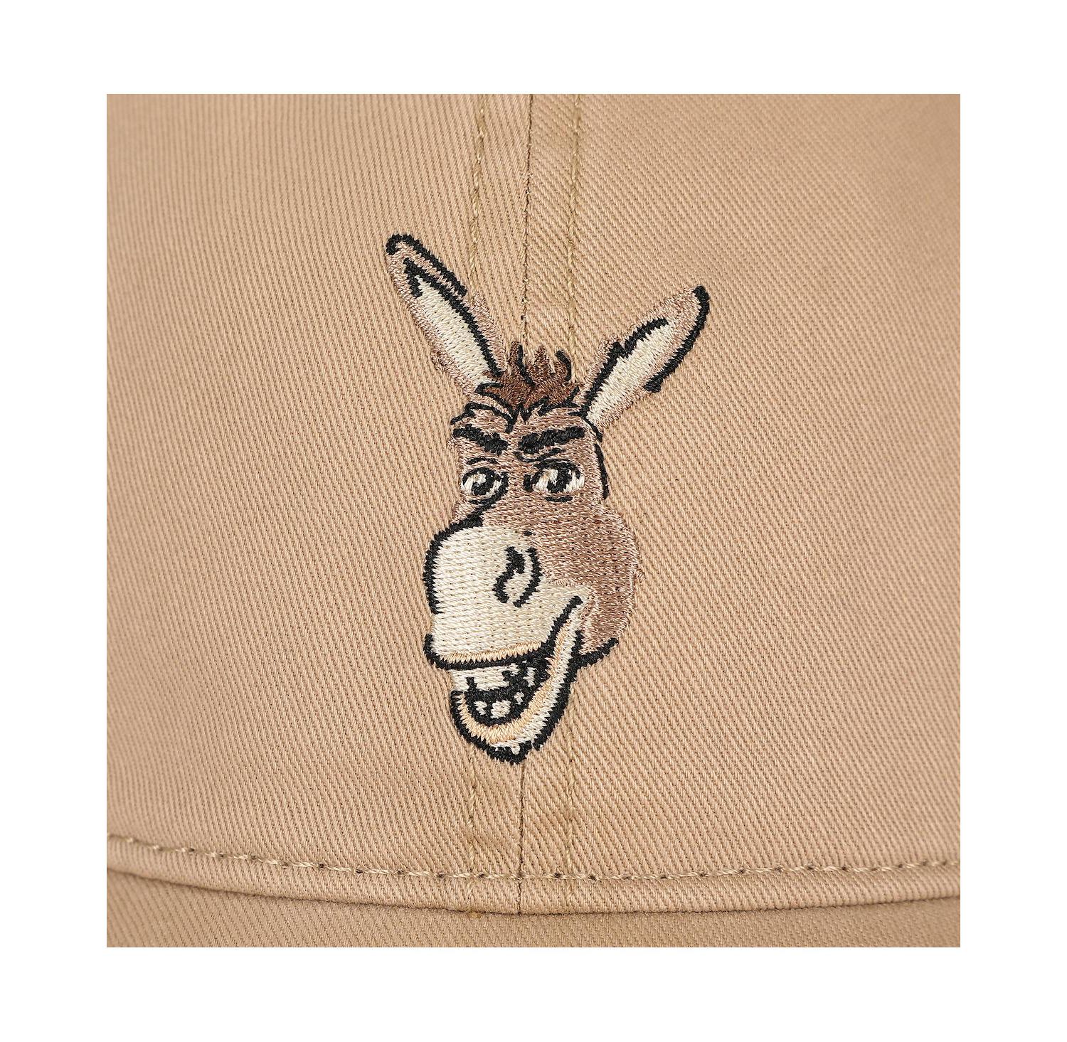 Men's Embroidered Donkey Face Tan Unstructured Baseball Cap